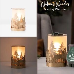 Scentsy Nature's Wonders Warmer - Gold and Cream
